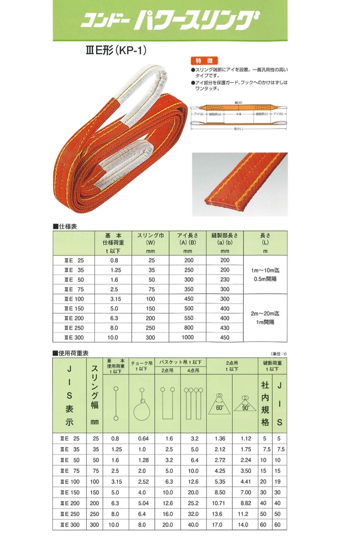 コンドーパワースリング50x6m 1本