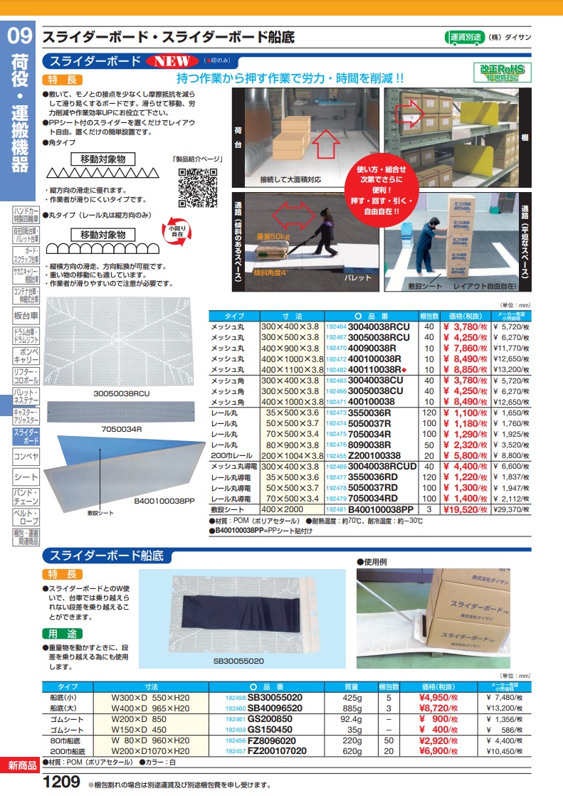 直送品】 サカエ スライダーボード SB30055020 (192458) 【特大・送料