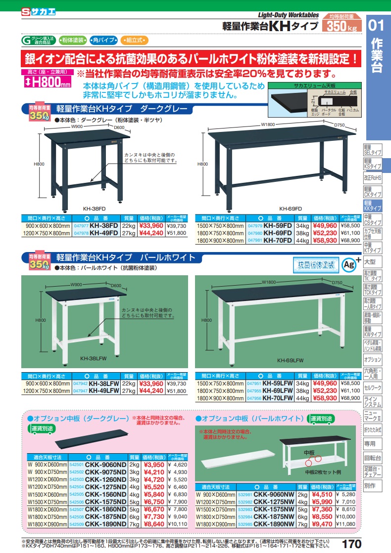 軽量作業台ＫＨタイプ ＫＨ－６９ＦＤ-