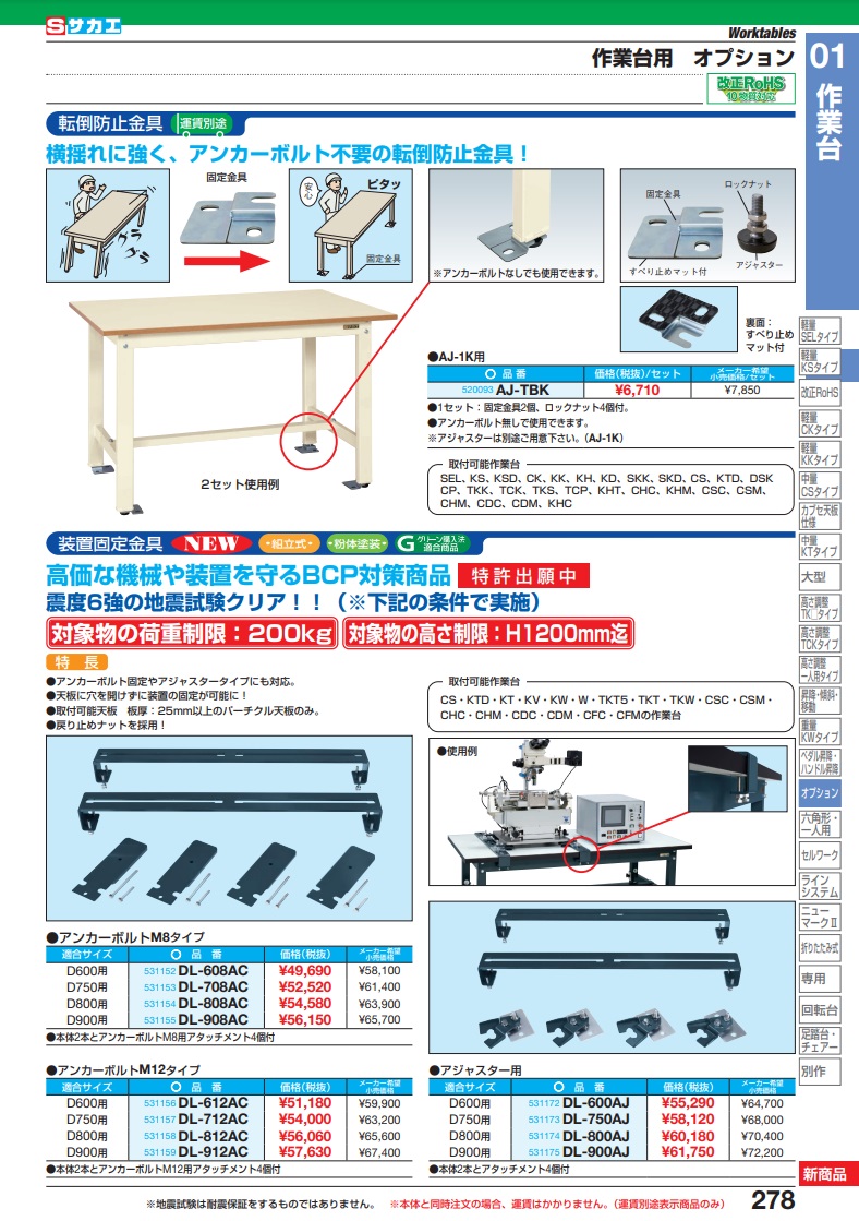 サカエ 装置固定金具 DL-712AC 【キャンセル不可】-