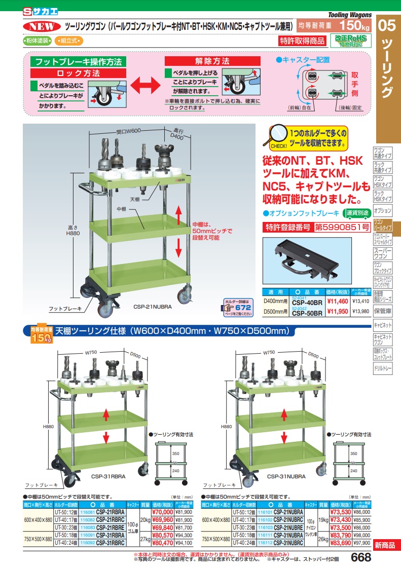 直送品】 サカエ ツーリングワゴン（パールワゴンタイプ・フット