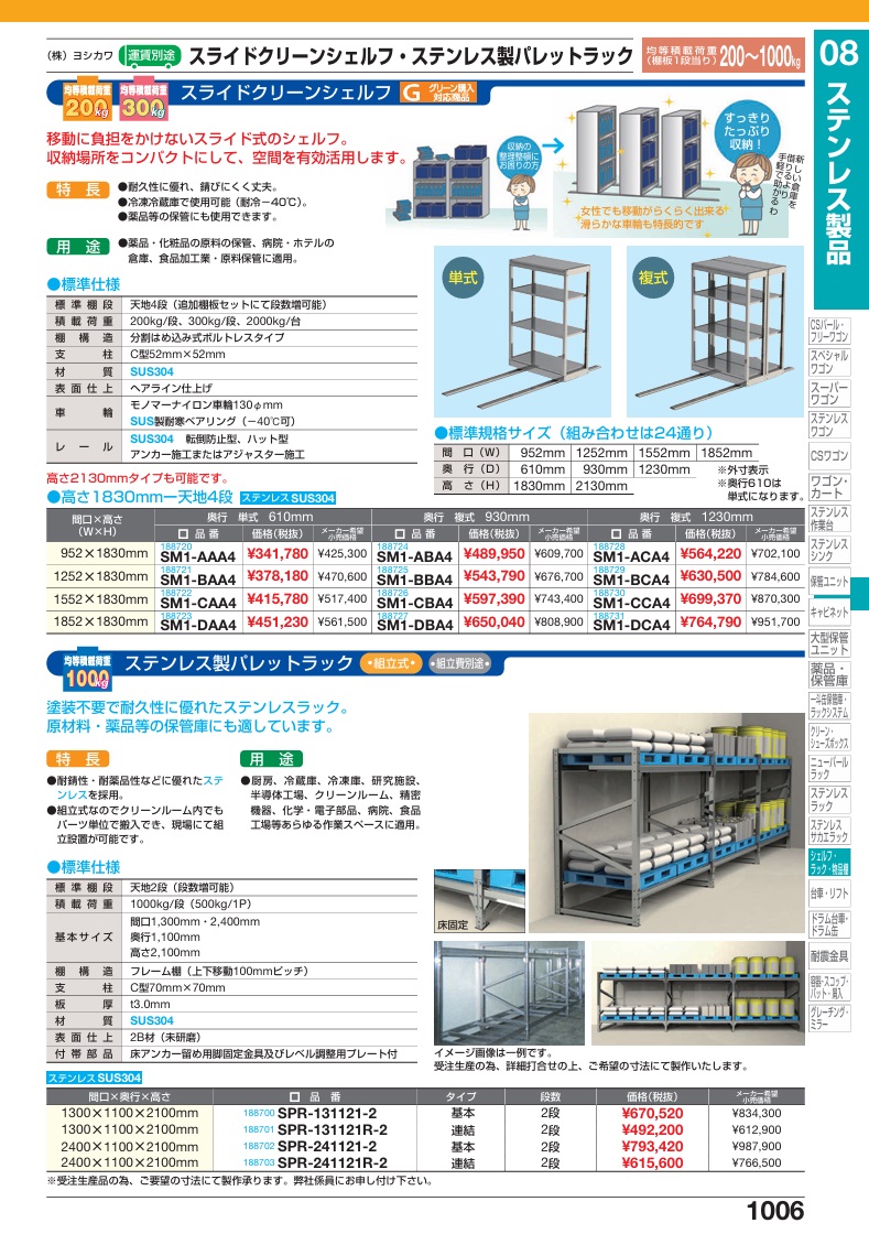 【直送品】 サカエ ステンレス製パレットラック...の詳細画像1