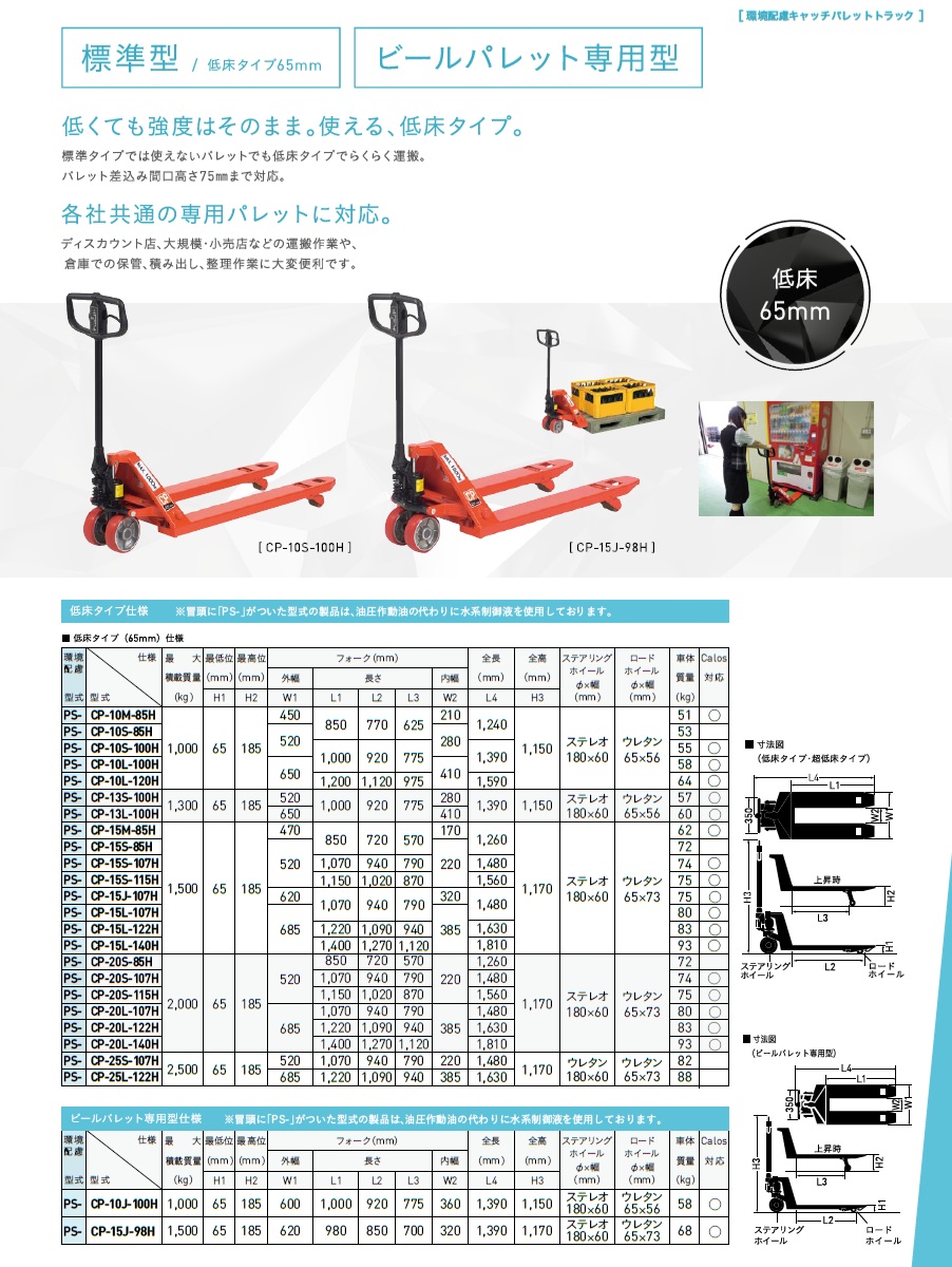 ☆売切り！をくだ屋技研 パレットトラック CP-15S-107H☆ハンドリフト