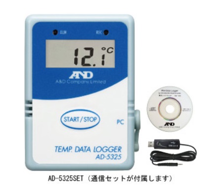 A&D (エー・アンド・デイ) 温度データロガー AD-5325SET｜buhinyasan