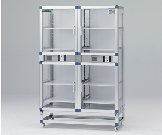 【直送品】 アズワン オートドライデシケーターFNツイン 強化プラスチック棚板 TSP-WFN-P (1-4844-03) 《実験設備・保管》 【大型】
