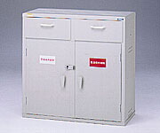 直送品】 アズワン 強化塩ビ製薬品庫 下段ユニット・鍵付き 1D型 3-070