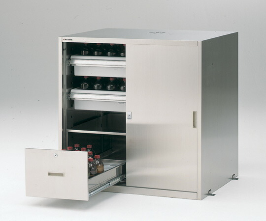 【直送品】 アズワン セキュリティ薬品庫(SUS430) SQW-990S4 (3-4463-23) 《実験設備・保管》 【大型】