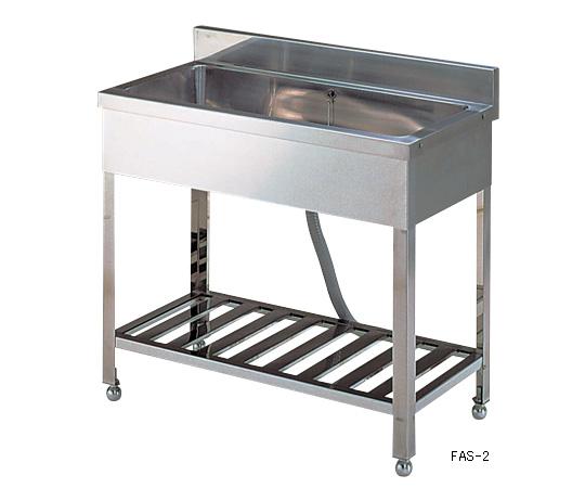 【直送品】 アズワン 流し台1槽 FAS-4 (4-119-02) 《試験据えつける・納める》 【大型】 オフィスデスク-オフィス家具