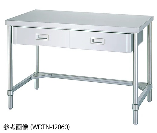 【直送品】 アズワン 引出付作業台 三方枠 WDTN-7545 (1-2472-22) 《実験設備・保管》 【大型】