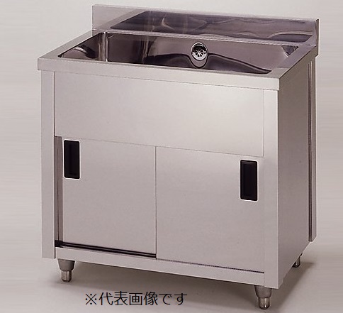 【直送品】 アズワン 流し台(1槽押し込みシンク) AP1-600H (1-3408-01) 《試験据えつける・納める》 【大型】 オフィス家具-オフィスデスク-家具、インテリア