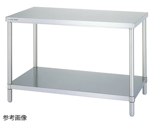 【直送品】 アズワン 静音ステンレス作業台 幅1200×奥行450×高さ800mm WB-12045SI (1-5932-27) 《実験設備・保管》 【大型】