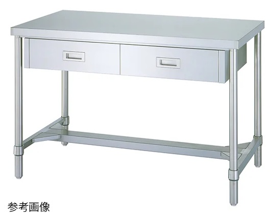 【直送品】 アズワン ステンレス作業台(H枠) 900×750×800mm WDH-9075 (1-6565-22) 《実験設備・保管》 【大型】