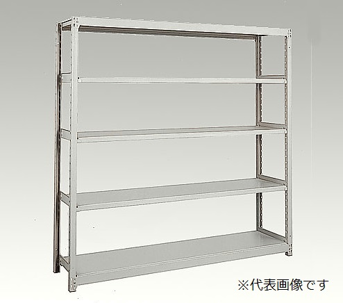 【直送品】 アズワン 軽中量ボルトレスラック 5段 1202×459×2107mm MS7445-5K (3-1315-06) 《実験設備・保管》 【大型】