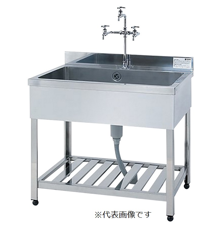 【直送品】 アズワン 流し台 1500×600×800mm(SUS304) HPK1-1500-304 (3-2013-03) 《実験設備・保管》 【大型】