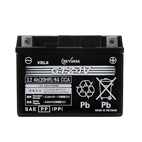 【直送品】 GSユアサ バッテリー バイク用 VRLA 制御弁式 液入・充電済み 12V GTZ4V (GTZ4V GY C) :gsy gtz4v:部品屋さん