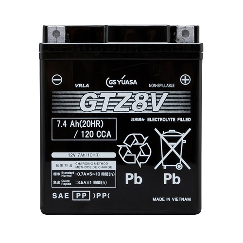 【直送品】 GSユアサ バッテリー バイク用 VRLA 制御弁式 液入・充電済み 12V GTZ8V (GTZ8V GY C) :gsy gtz8v:部品屋さん