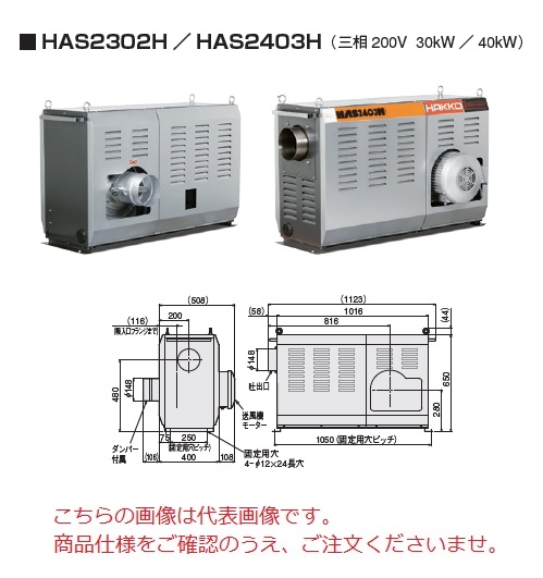 【直送品】 八光電機 熱風発生機 HAS2403H (00013267) 【大型】