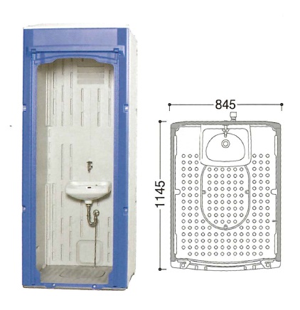 【直送品】 ハマネツ 仮設トイレ (水洗) TU iXMH (1521400) 《手洗器タイプ》 【受注生産】 【大型】 :hama 1521400:部品屋さん