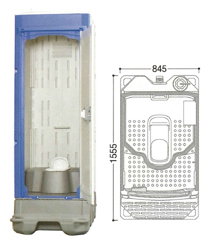 【直送品】 ハマネツ 仮設トイレ (非水洗) TU iX (1522100) 《兼用和式タイプ》 【受注生産】 【大型】 :hama 1522100:部品屋さん
