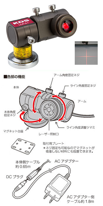 ムラテックKDS ラインレーザープロジェクター LLP-5+ (LLP-5plus)｜buhinyasan