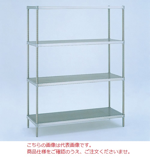 【直送品】 エレクター パンチングソリッド 奥行610mmシリーズ 4段 LSS1520PS-PS1590 (111-12112) 【送料別】
