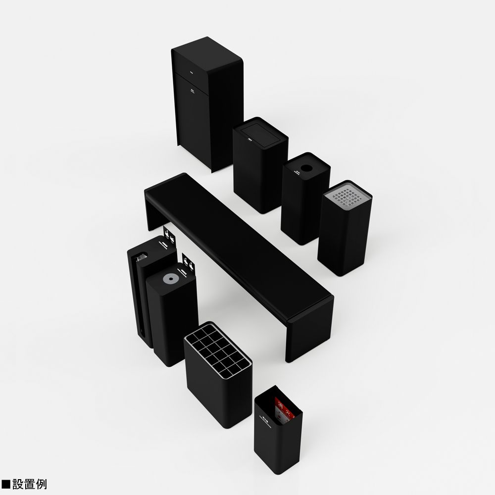 直送品】 ミヅシマ工業 Mseries傘立て ブラック(艶消し)・18本立