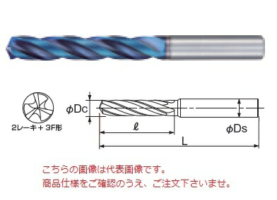 不二越 (ナチ) 超硬ドリル AQDEX3FR0410 (アクアドリル EX 3フルートレギュラ)