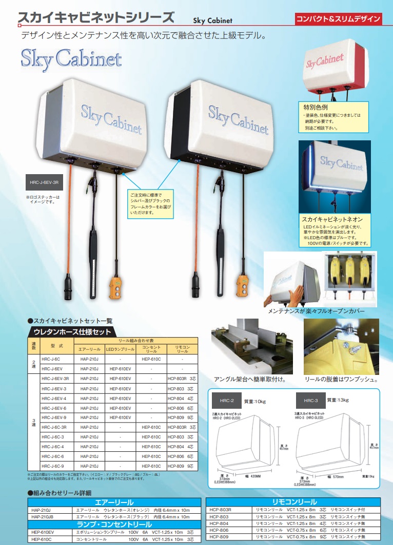 直送品】 日平機器 2連スカイキャビネット(樹脂カバー) HRC-2 【大型