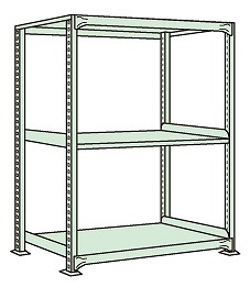 【直送品】 サカエ 中量棚Ｂ型（５００ｋｇ／段・単体・Ｈ１２００ｍｍ・３段仕様） B-8753 (184523) 【特大・送料別】