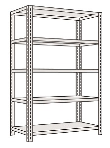 【直送品】 サカエ 軽量開放型棚（１００ｋｇ／段・高さ２１００ｍｍ・５段タイプ） K2115 (181107) 【特大・送料別】 :saka k2115:部品屋さん