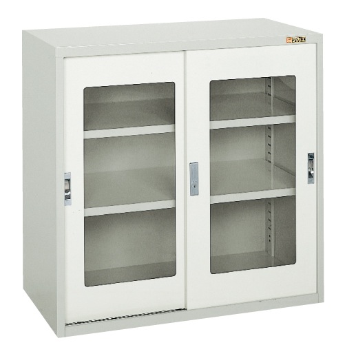 【直送品】 サカエ 工具管理ユニットKU型(透明塩ビ窓引戸タイプ) KU-93HAGY (143669) 【大型】