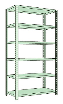 【直送品】 サカエ ボルトレスラック中軽さ型(150KG/段・6段手あい) NB-7416W (180046) 【特大・貨物輸送別】