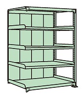 【直送品】 サカエ ラークラックパネル付(150KG/段・かかわり合い・5段手あい) PRLG-2525R (183331) 【特大・貨物輸送別】