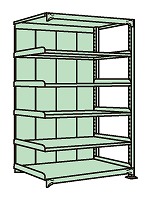 【直送品】 サカエ ラークラックパネル付（１５０ｋｇ／段・連結・６段タイプ） PRLG-2726R (183361) 【特大・送料別】