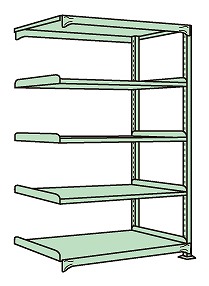 【直送品】 サカエ ラークラック(150KG/段・連結・高さ1800MM・5段) RL-1125R (186610) 【特大・送料別】