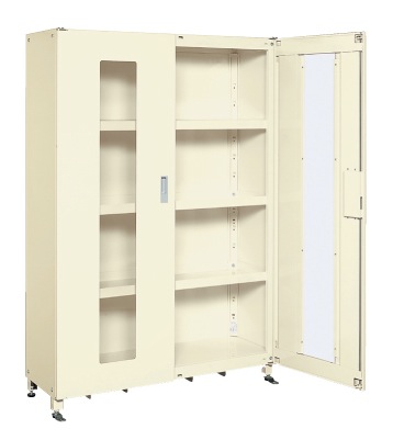 【直送品】 サカエ スーパージャンボ保管庫(完成品・透明窓付扉) SKS-124518MAI (144542) 【大型】