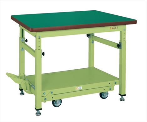 【直送品】 サカエ 重量作業台TKWタイプ(ペダル昇降移動式) TKW-188FD (035821) 【大型】