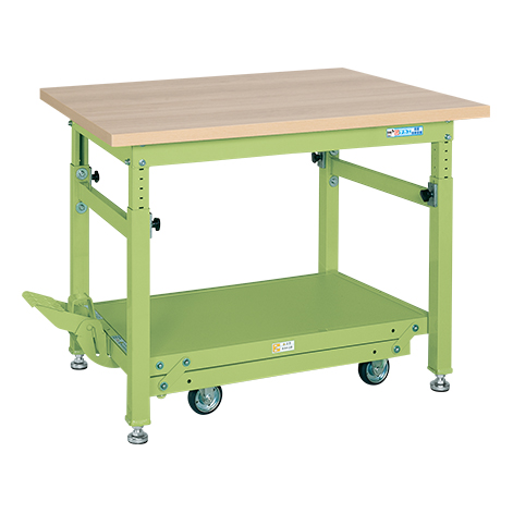 【直送品】 サカエ 重量作業台TKWタイプ(ペダル昇降移動式) TKW-188MD (035843) 【大型】