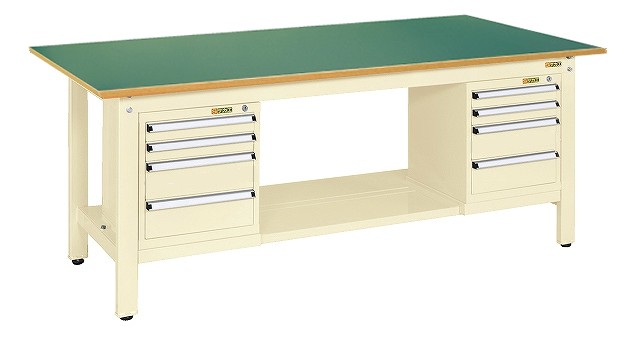 【直送品】 サカエ 軽量作業台KKタイプ(スモールキャビネット付) KK-69FSL42IG (041585) 【大型】