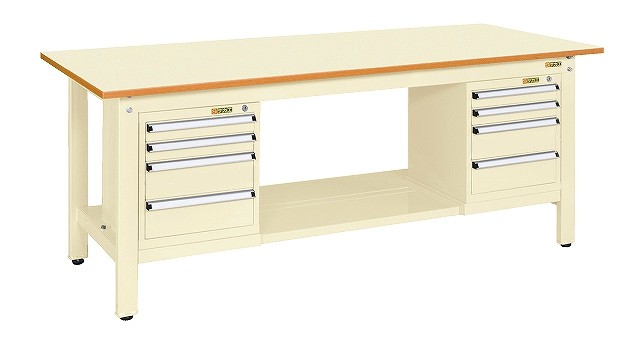 【直送品】 サカエ 軽量作業台KKタイプ(スモールキャビネット付) KK-69PSL42I (041601) 【大型】