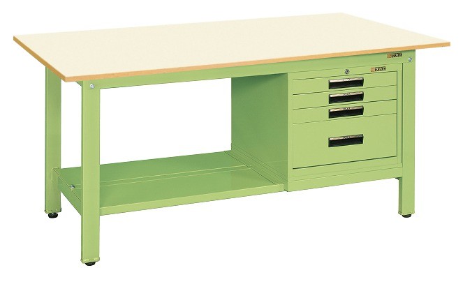 【直送品】 サカエ 軽量作業台KKタイプ(SVEキャビネット付) KK-69PSVE4IG (041615) 【大型】