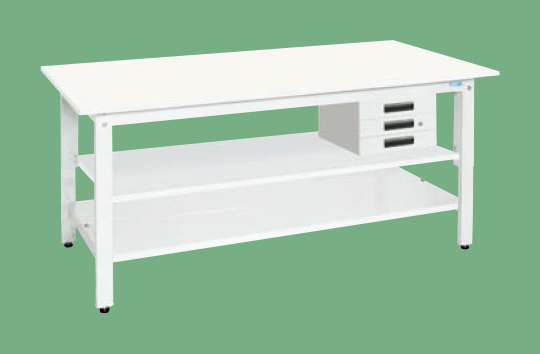 【直送品】 サカエ 軽量作業台(抗菌・抗ウイルス天板・中棚中板付) KH-70CVPWT2 (047696) 【大型】