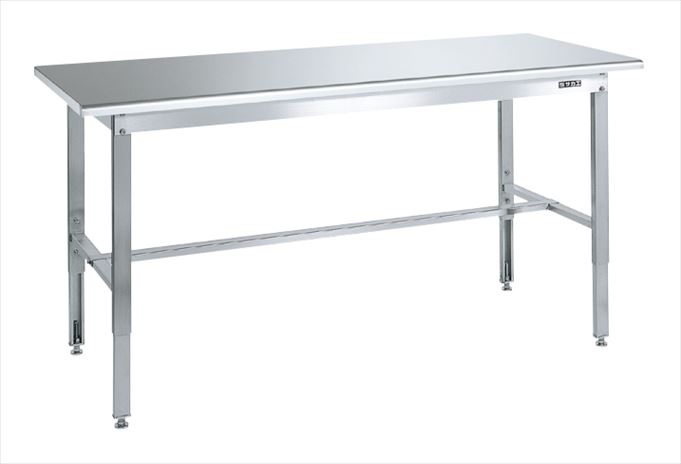 【直送品】 サカエ ステンレス高さ調整作業台(天板R付・SUS430) SUT4-187R (081950) 【大型】