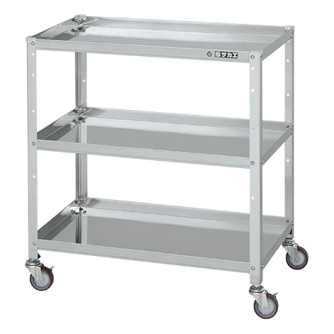 サカエ SAKAE ステンレス 3段ワゴン 移動ワゴン キャスター付き サカエ SAKAE ステンレス 3段ワゴン 移動ワゴン キャスター付き