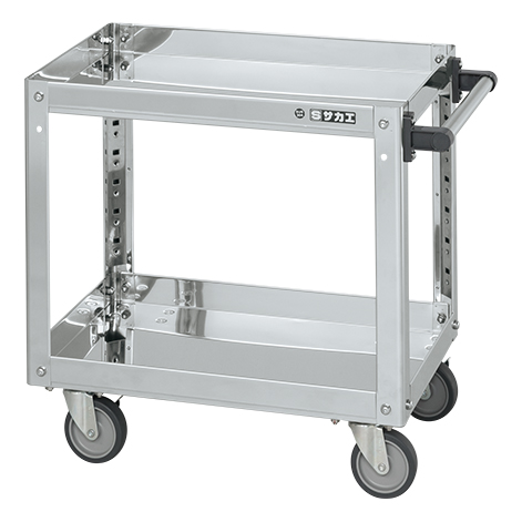 【直送品】 サカエ ステンレススーパーワゴン(本塁式)SUS430 SAP4-6062EJ (084706) 【大型】 ラック、シェルフ、本棚-スチールラック本体-スチールラック