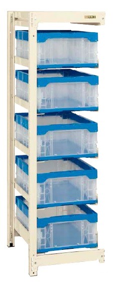 【直送品】 サカエ コンテナラックケース(連結・コンテナ30BTM付) CR-30BSRN (140554) 【大型】