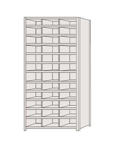 【直送品】 サカエ 区分棚 NCAM110-312 (184130) 【特大・送料別】