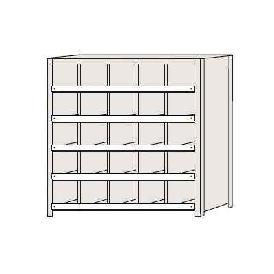 【直送品】 サカエ 区分棚 NCCM710-505 (184172) 【特大・送料別】