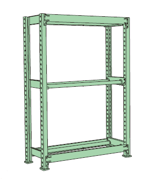 【直送品】 サカエ タイヤラック（２００ｋｇ／段・単体・Ｈ１８００ｍｍ・３段） MT1818M03T (188933) 【特大・送料別】