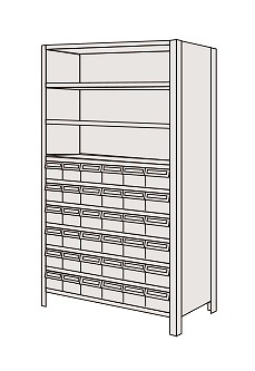 【直送品】 サカエ 物品棚LEK型樹脂ボックス LEK1110-36T (204278) 【特大・送料別】